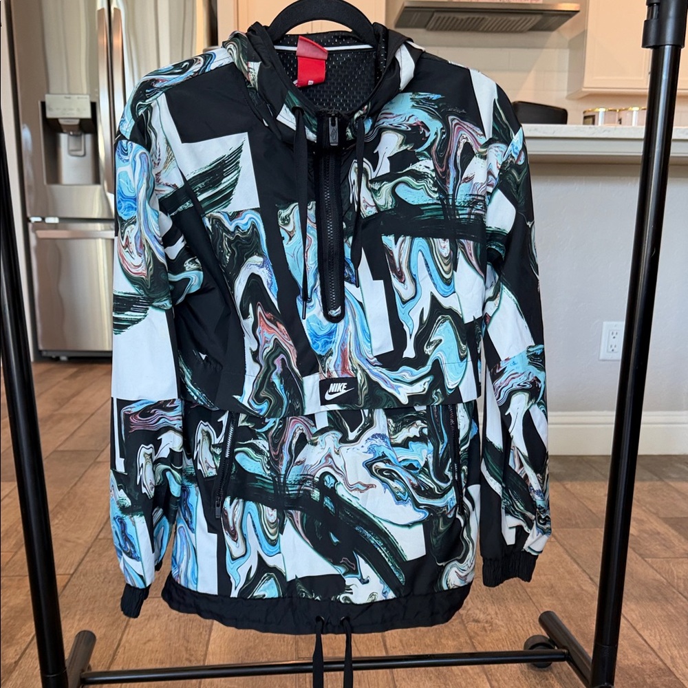 Nike Abstract Black and Blue Windbreaker